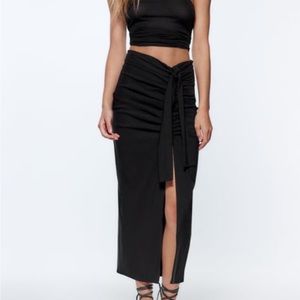 Zara midi skirt with slit